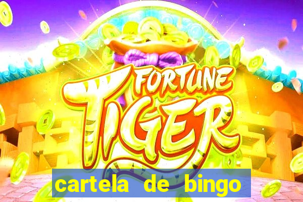 cartela de bingo cha de bebe